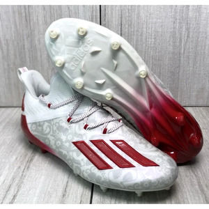 Adidas Adizero Young King Pro Football Cleats Boot White Red Floral | Men SZ 10